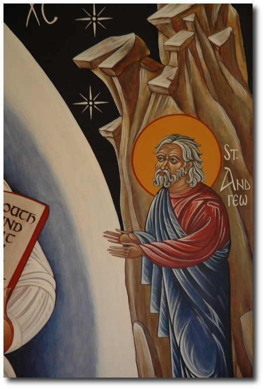 icon St Andrew - detail from Christ of the Isles