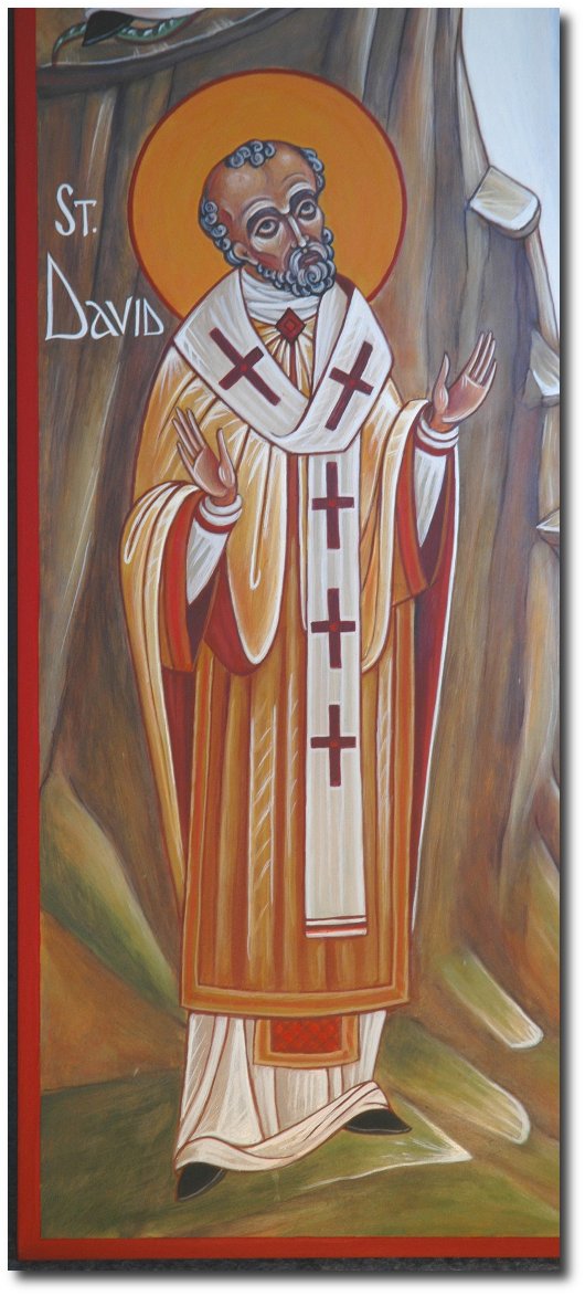 icon St David - detail from Christ of the Isles