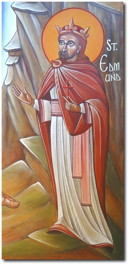 icon St Edmund - detail from Christ of the Isles