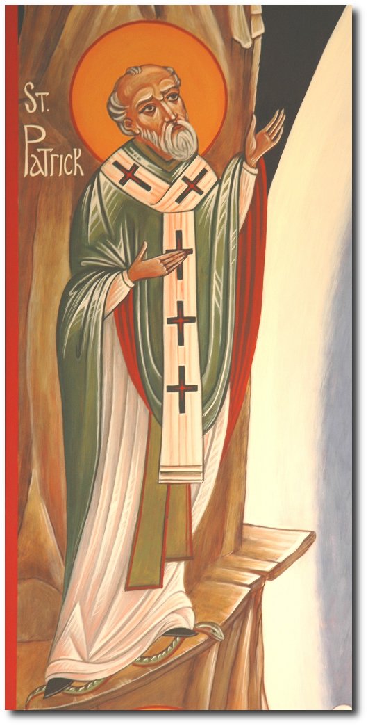 icon St Patrick - detail from Christ of the Isles