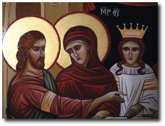 icon Wedding at Cana detail