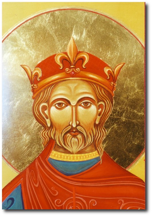 icon St Edmund detail