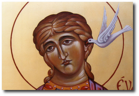 icon St John the Evangelist detail