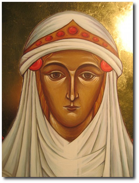 icon St Osyth of Chich detail