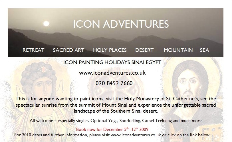 icon painting holidays Sinai Egypt