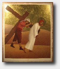 V - Simon of Cyrene helps carry the Cross