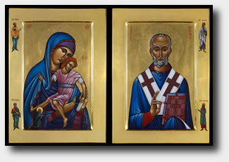 Mother of God of Loving Protection and St Nicholas
